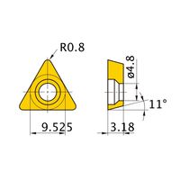 三菱マテリアル PCDインサート(ポジ) NPーTPMX160308LーF:MD220 1個（直送品）