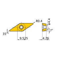 三菱マテリアル CBNインサート(ポジ) NPーVCGW160404GS2:BC8110 1個（直送品）