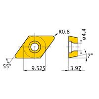 三菱マテリアル 旋削用インサート(ポジ) DCMT11T308ーMV:NX3035 1セット(10個)（直送品）