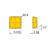 三菱マテリアル 旋削用インサート(ポジ) SPMR090308:NX2525 1セット(10個)（直送品）