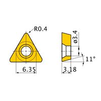三菱マテリアル 旋削用インサート(ポジ) TPMH110304ーFV:NX2525 1セット(10個)（直送品）