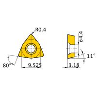 三菱マテリアル 旋削用インサート(ポジ) WPMT060304ーMV:NX3035 1セット(10個)（直送品）
