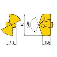 三菱マテリアル ドリル用インサート STAWN1600T:VP15TF 1個（直送品）