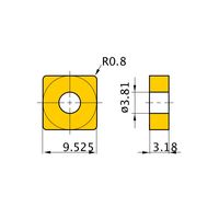 三菱マテリアル 旋削用インサート(ネガ) SNMG090308:UTI20T 1セット(10個)（直送品）