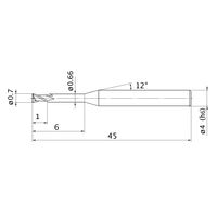 三菱マテリアル エムスターエンドミル MS2XLD0070N060 1本（直送品）