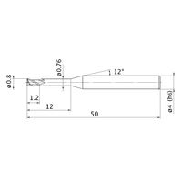 三菱マテリアル エムスターエンドミル MS2XLD0080N120 1本（直送品）
