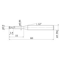 三菱マテリアル エムスターエンドミル MS2XLD0090N150 1本（直送品）