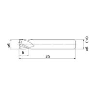三菱マテリアル エムスターエンドミル MS4ECD0600L35S06 1本（直送品）