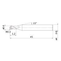 三菱マテリアル エムエスプラスエンドミル MP2MBR0030 1本（直送品）