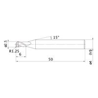 三菱マテリアル エムエスプラスエンドミル MP2MBR0125 1本（直送品）
