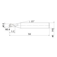 三菱マテリアル エムエスプラスエンドミル MP2SBR0040S06 1本（直送品）