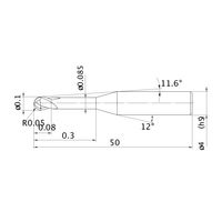 三菱マテリアル エムエスプラスエンドミル MP2XLBR0005N003 1本（直送品）