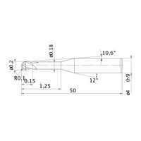 三菱マテリアル エムエスプラスエンドミル MP2XLBR0010N013 1本（直送品）