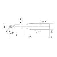 三菱マテリアル エムエスプラスエンドミル MP2XLBR0015N010 1本（直送品）