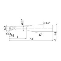 三菱マテリアル エムエスプラスエンドミル MP2XLBR0020N020S06 1本（直送品）
