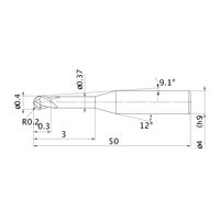 三菱マテリアル エムエスプラスエンドミル MP2XLBR0020N030 1本（直送品）