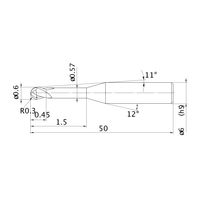 三菱マテリアル エムエスプラスエンドミル MP2XLBR0030N015S06 1本（直送品）