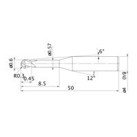 三菱マテリアル エムエスプラスエンドミル MP2XLBR0030N085 1本（直送品）