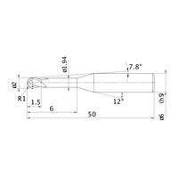 三菱マテリアル エムエスプラスエンドミル MP2XLBR0100N060S06 1本（直送品）