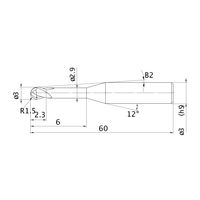 三菱マテリアル エムエスプラスエンドミル MP2XLBR0150N060S03 1本（直送品）