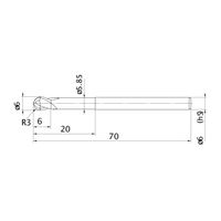 三菱マテリアル エムエスプラスエンドミル MP2XLBR0300N200 1本（直送品）