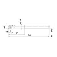 三菱マテリアル エムエスプラスエンドミル MP2XLBR0300N300 1本（直送品）