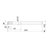 三菱マテリアル エムエスプラスエンドミル MP2XLBR0300N500 1本（直送品）