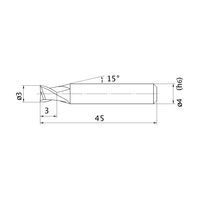 三菱マテリアル エムスターエンドミル MS2ESD0300L45S04 1本(1個)（直送品）