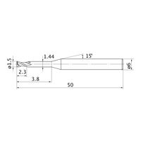 三菱マテリアル エムスターエンドミル MS2XL6D0150N038 1本（直送品）