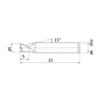 三菱マテリアル エムスターエンドミル MS3ESD0500L35S06 1本(1個)（直送品）
