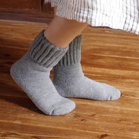 エムアンドエムソックス 日本製・あったか起毛のブランケットソックス（無地・グレー）22cm～25cm M&M-012（直送品）