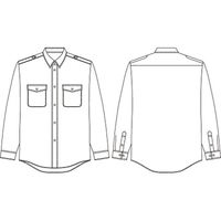 チクマ ECO SERIES 長袖シャツ（肩章付き） T96400-46-84（直送品）