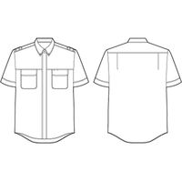 チクマ SYNBOLIC SHIRT 半袖シャツ（肩章付き） KB1819-2-L（直送品）