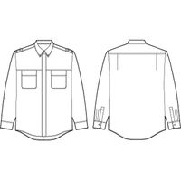 チクマ SYNBOLIC SHIRT 長袖シャツ（肩章付き） KB1809-1-LL（直送品）