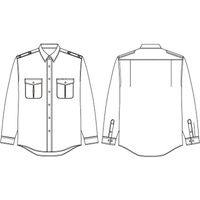 チクマ 長袖シャツ（肩章付き） KB1800-XL（直送品）