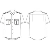 チクマ 半袖シャツ（肩章付き） KB1810-M（直送品）