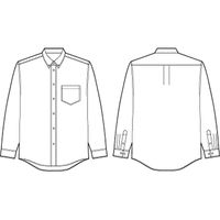 チクマ トリコット素材 長袖シャツ（ボタンダウン） SF3820-2-3LA（直送品）