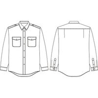 チクマ ANNEXCLEAN 長袖シャツ（肩章付き） UG1730-LB（直送品）