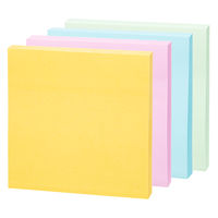 アスクル 強粘着ふせん 75×75mm パワーパステル 1箱（50冊入）  オリジナル