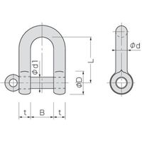 【連結金物】コンドーテック ユニクロメッキ 捻シャックル 小箱入り 呼び:6 021Z4U006C 1個（直送品）