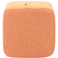 不二貿易 ミニファブリックスツール スクエア オレンジ 16447 1脚（直送品）