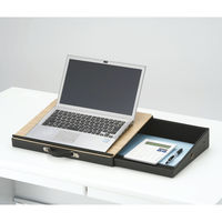 アスカ ポータブルデスク DSK03 引き出し付 持ち手付 机上台 幅400ｍｍ 1台