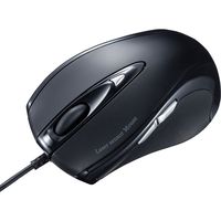 有線マウス　5ボタン　中型サイズ　レーザー　MA-LS173BK　サンワサプライ　1個（直送品）