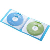 サンワサプライ CD・DVDケース ファイルタイプ 12枚収納 ブルー FCD-FL12BL 1個
