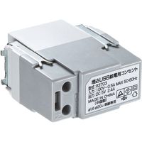 サンワサプライ 埋込USB給電用コンセント 5V 2.4A (1ポート用) ホワイト TAP-KJUSB1W 1個