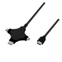 Vodaview　3in1HDMIケーブル　HDMI[オス]-USB(Type-C)/miniDP/HDMI[オス]　1.8m　VV-UCMDPHD-HD018