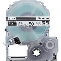 テプラ TEPRA PRO【純正】テープ 【機種限定】スタンダード 幅50mm 透明ラベル(黒文字) ST50K 1個 キングジム