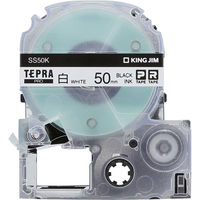 テプラ TEPRA PRO【純正】テープ 【機種限定】スタンダード 幅50mm 白ラベル(黒文字) SS50K 1個 キングジム