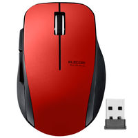 ワイヤレスマウス 静音マウス 無線 2.4GHz 5ボタン ブルーLED レッド M-FBL01DBXSRD エレコム 1個（直送品）