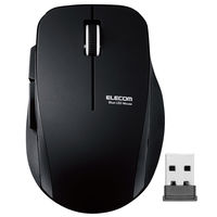 ワイヤレスマウス 静音マウス 無線 2.4GHz 5ボタン ブルーLED ブラック M-FBL01DBXSBK エレコム 1個（直送品）